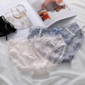 Women panties women lace triangle pants mid waist cute triangle top gril panties.