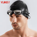 Yuke Factory Swimming Goggles HD Waterproof Anti-Fog Men's and Women's Large Frame Electroplating Swimming Goggles Swimming Eye Protection Glasses.