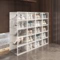 Transparent shoebox storage box drawer-type plastic shoe rack transparent shoe cabinet net red shoe storage artifact shoe wall wholesale. 