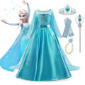 2024 Disney Frozen 2 Kids Cosplay Costumes Girls Elsa Anna Dress for Girls Girls Gowns Halloween Carnival Easter Party Dresses. 