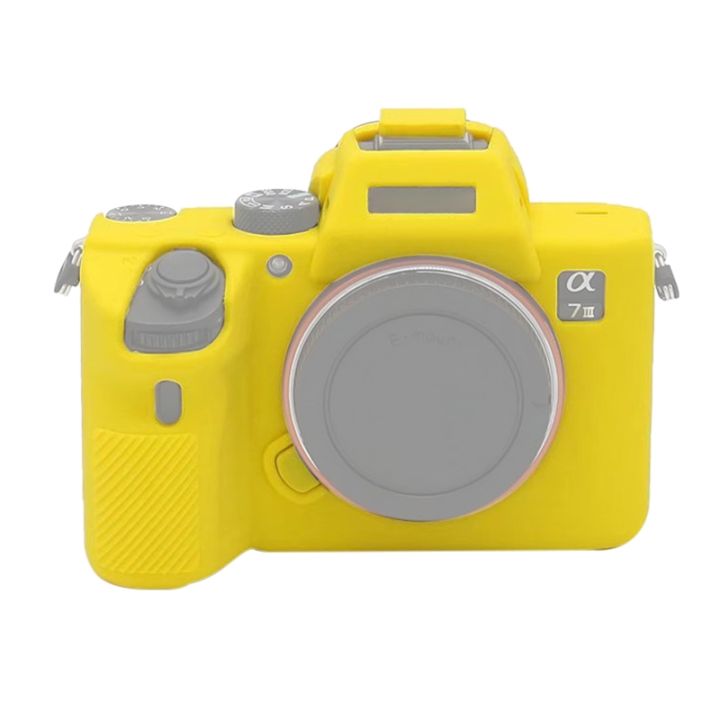 Étui Silicone Souple Pour Sony A7 III / A7R3 – Protection Anti‑chocs, Accès Aux Boutons – Noir, Rouge, Jaune, Camouflage