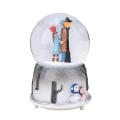 Globe snow LED musical Lovers Shape Lamp Light Music Box Nightlight Office Ornament Home Decor.