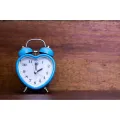 Heart-Shaped Metal Alarm Bed/Table Clock. 