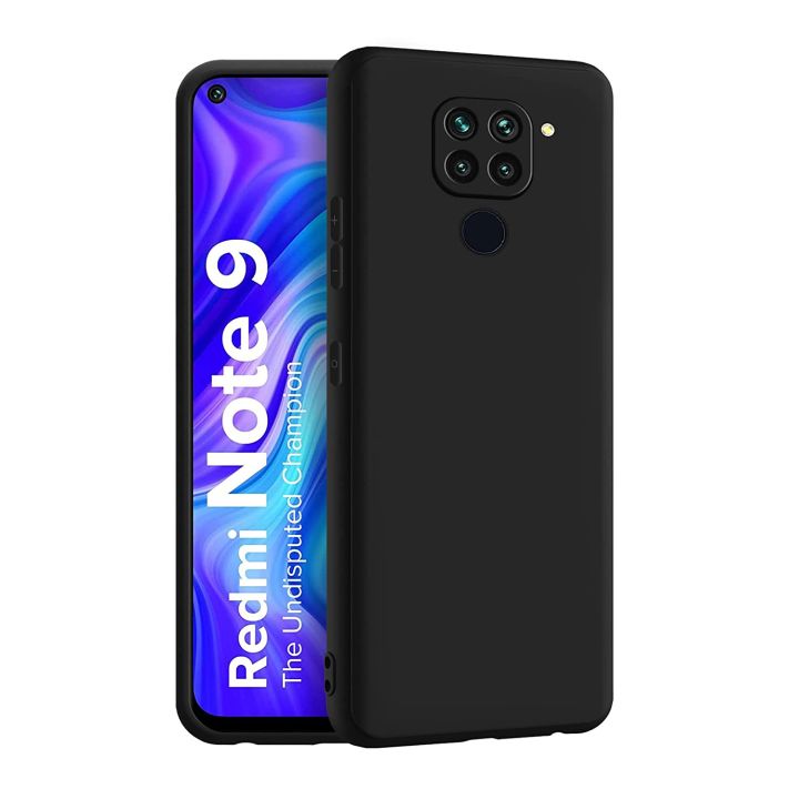 Redmi Note 9 Back Cover Matte Soft Silicon Flexible Camera Bump Protection All Side Shock Proof Rubberised Back Case Cover for Xiaomi Redmi Note 9 Black Daraz .bd