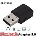 USB Bluetooth 5.0 Transmitter Receiver 2 in 1 3.5 mm Adapter AUX Audio RCA For Car Music Audio Bluetooth Transmitter For TV.
