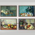 Abstract Paul Cezanne Artwork Pears Apple Fruit Still Life on The Table Art Poster Canvas Painting Wall Print Picture Home Decor. 
