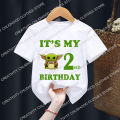 Yoda Children T-Shirt Birthday Number Star Wars Girl Boy Kawaii Cartoons Cinderella Clothes Kid Tee Shirt Little Baby Casual Top.