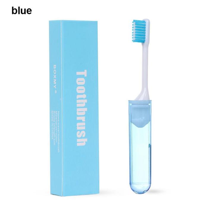 【Hey my home】Business Folding Toothbrush Soft Bristles Hotel Personal Hygiene Teeth Cleaning Tool