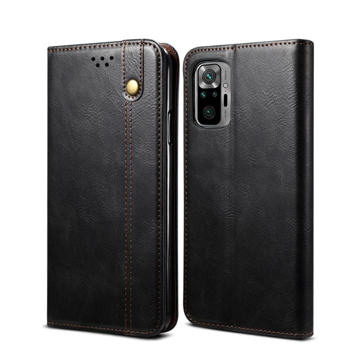 Rosbtib Custodia Mobile per Xiaomi Redmi Note 10 Pro/Note 10 Pro Max Premium in Pelle PU con Chiusura Magnetica Stand Funzione Flip Cover Mandala Embossing Redmi Note 10 Pro - Marrone