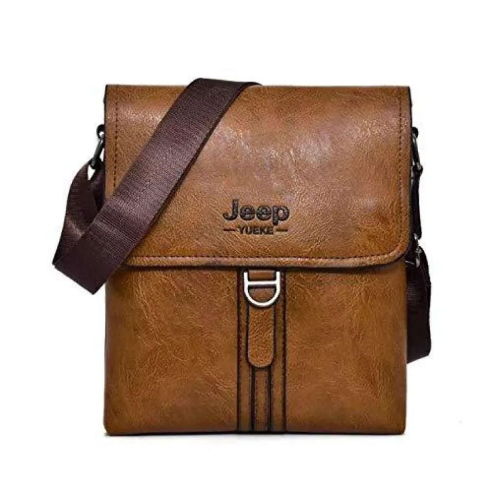 JEEP Men Messenger Bags Casual Business Tote Bag For Male Leather - Main Image