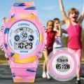 Multi-functional Children Luminous Electronic Watch/ Luminous Dial Waterproof Sport Digital Watch/ Date Week Kids Wristwatch Clock. 