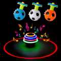 LED Light Up Flashing Spinning Music Gyro Spinner Football Toy. 