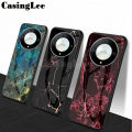 For Honor X9B Case Fashion Marble Tempered Glass Protector Soft Frame Silicon Cover For Honor X9B Back Cover Phone Cases. 