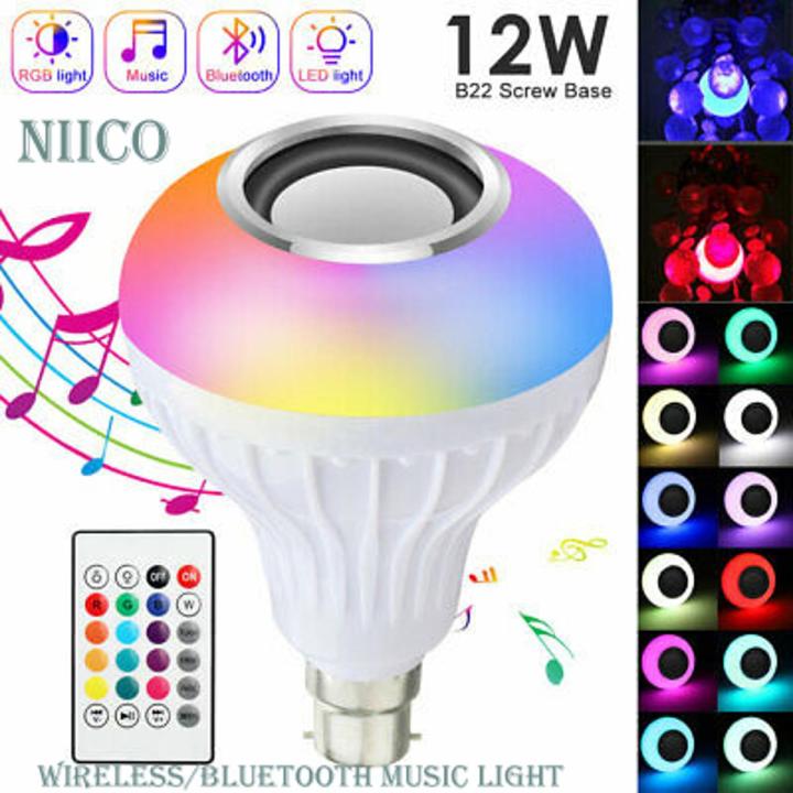Smart Led Remote Control Bluetooth Speaker Music Bulb - AC 220V, RGB remote control Bluetooth music bulb lamp, Led Music Bulb With Bluetooth Speaker - Pin System