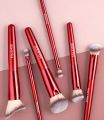 Maange 6pcs Professional Face & Eye Makeup Brush Set - Red.