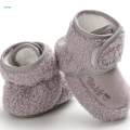 Newborn Baby Boys Girls Booties Winter House Slipper Crib Shoes for Baby Boys Girls Gray 13cm. 