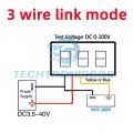 3-Wire Mini Digital Voltmeter | DC 0–100V Voltage Meter Display | LED Panel Meter for Battery, Power Supply & DIY Electronics Projects. 