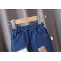 GC Boys Cotton Jeans Children Middle Waist Fashion Casual Cartoon Anime Trousers For 1-6 Years Old Kids. 
