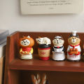 Cat Coffee Bakery Small Ornaments Japanese Style Mini Creative Table Decoration Cat Cute Cartoon Gift Dazzling. 