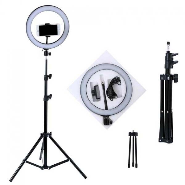 TRIPED STAND RING LIGHT 10 "STUDO SET for YouTube/Facebook Live Video