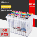 60ps Superior Touch Soft Head art sketch double headed Art marker Premium Quality.