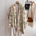 Thick Winter Warm Cashmere Scarf Hijab Women Print Double-sided Pashmina Shawl and Wrap Luxury Headscarves Bufanda Echarpe 2023.