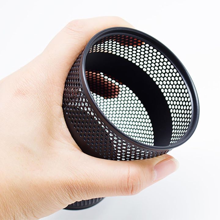 "Black%20Metal%20Mesh%20Round%20Pen%20Holder%20-%20Multifunctional%20Desk%20Organizer,%20Durable%20&%20Fireproof,%20High-Temperature%20Resistant,%20Coated%20Finish,%209.5%20x%208.5%20cm,%20Ideal%20for%20Office%20&%20Home,%201%20Piece"%20-%20Image%205