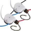 NAMUNY 2 PCS Fan Light Switch ZE-208S 3 Speed 4 Wire Ceiling Fan Switch Replacement Part Speed ControlPull Chain Switch Bronze. 