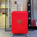 Suitcase 22 inch wedding suitcase set double happiness word big red suitcase trolley trunk cover protective bag.