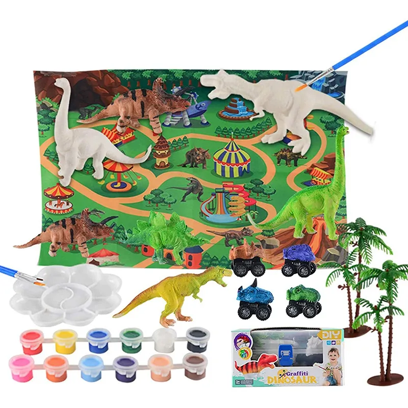 Art Craft Kits for Kids 24Pcs 3D Dinosaur Toys Kids' Painting