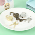1Set Heart Shape Padlocks Mini Luggage Hardware Locks With Key Lock For Travel Wedding Jewelry Box Diary Book Suitcase Huiye.