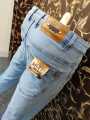 Bleach Wash Jeans. 