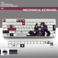 Genshin Impact Furina Wriothesley Mechanical Keyboard with Dye-sublimation 100 Keys PBT Plastic Keycaps. 