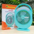 JOYKALY YG-719 Rechargeable 2400mAh Lithium Battery Strong Wind Desk Fan With LED Lamp. 