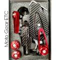 Premium Quality Handlebar end Grip Side Mirror for Bike Looking glass Red. 