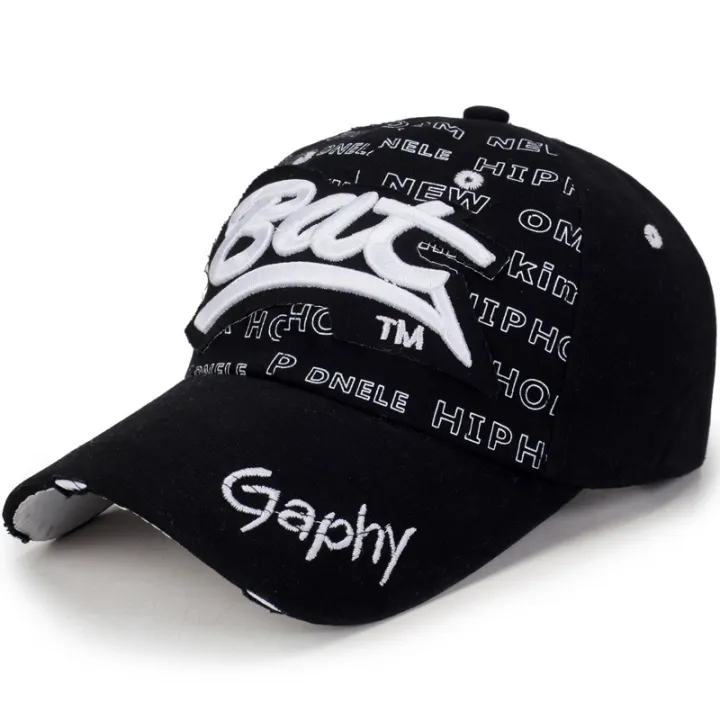 Spring%20New%20Ripped%20Baseball%20Cap%20Men's%20Three-dimensional%20Embroidery%20BAT%20Patch%20Sun%20Hat%20Women's%20Outdoor%20Sun%20Hat%20-%20Image%207