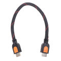 （NEW）1 Foot short HDMI Cable for HD TV 3D 1080p One Feet HDMI 1.4 braided gold. 