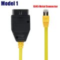 ESYS ENET Cable For BMW F-series ICOM OBD2 Coding Diagnostic Cable Ethernet to Data OBDII Coding Hidden Data Tool OBD2 Scanner.