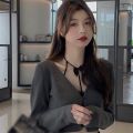 Autumn Women Knitted Cardigan Sweater Solid High-Waist Single-Breasted Long Sleeve Fit Short Coat Slim Sunscreen Tops.