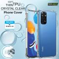 Redmi Note 11, Note 11s 2022 Clear Cover Soft Thin Anti-Scratches Crystal Case(Transparent).