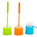 Thick Plastic Long Handle Toilet Brush Bathroom Cleaning Brush with Base. 