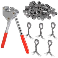 100Pcs Round Lead Seals Beans 8mm Diameter, 100 Pcs Steel Wire, 1Pcs Sealing Crimper With Red Plastic Coated Handle Seal Set. 