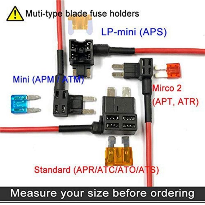 NCANRUI%204%20Types%2012V%20Add-A-Circuit%20Adapter%20and%20Fuse%20Kit,Fuse%20Tap%20Fuse%20Holder%20with%20MICRO2%20Mini%20ATC%20ATS%20Low%20Profile%20Tap%20Dapter%20-%20Image%202
