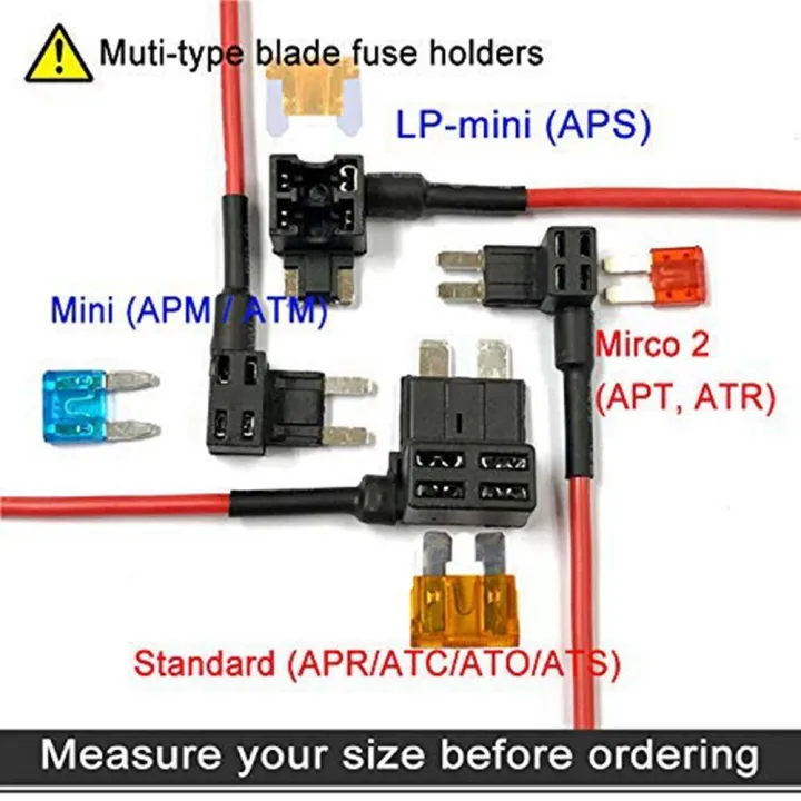 NCANRUI%204%20Types%2012V%20Add-A-Circuit%20Adapter%20and%20Fuse%20Kit,Fuse%20Tap%20Fuse%20Holder%20with%20MICRO2%20Mini%20ATC%20ATS%20Low%20Profile%20Tap%20Dapter%20-%20Image%202