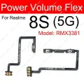 1 Set For Realme 8 8 Pro 8i 8S 4G 5G Power Volume Flex Cable Side Switch Volume Button On OFF Power Key Flex Ribbon Parts. 
