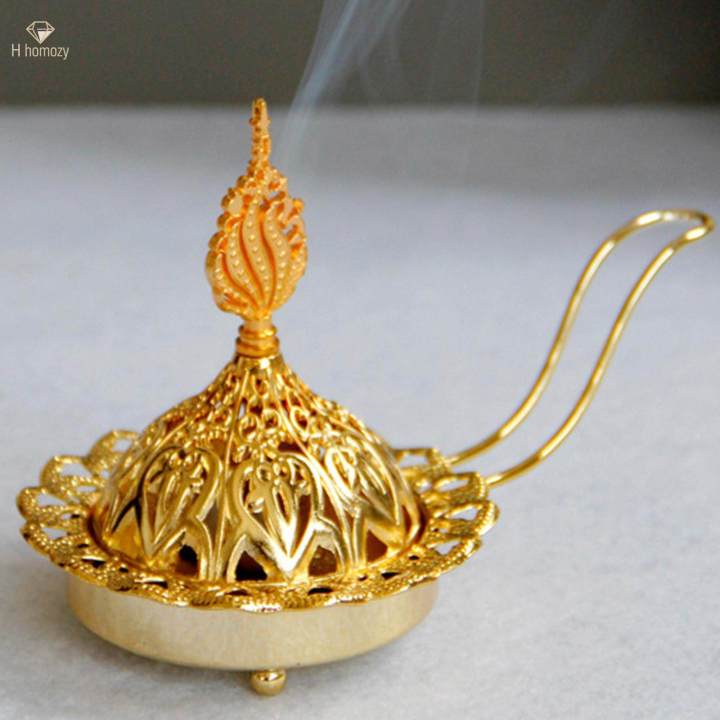 Burner Ornament Decor Cone Holder for Office Ramadan Bedroom 10.5x14cm