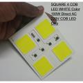 SQUARE 4 COB LED WHITE Color 100W Direct AC 220V 100W Size 102x85mm SMD LED Light Chip Pink COB LED Light 220V COB LED Light 100W COB Light COB LED Chip 220V COB LED Chip 100W Light Bulbs. 