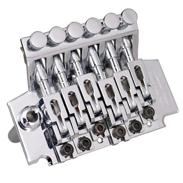 Chrome%20Electric%20Guitar%20Tremolo%20Bridge%20Kit%20Double%20Locking%20Systyem/78MM%20Between%20the%202%20Studs%20Centers/Strings%20Through%20Saddle%20-%20Image%202