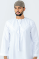 White Emirati Style Thobe. 