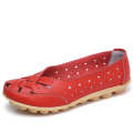 44 size Bird's Nest Hole Flat Bottom Sandals Summer Single Bean Leather Casual Women's Middle School Top Size Mom Shoes. 